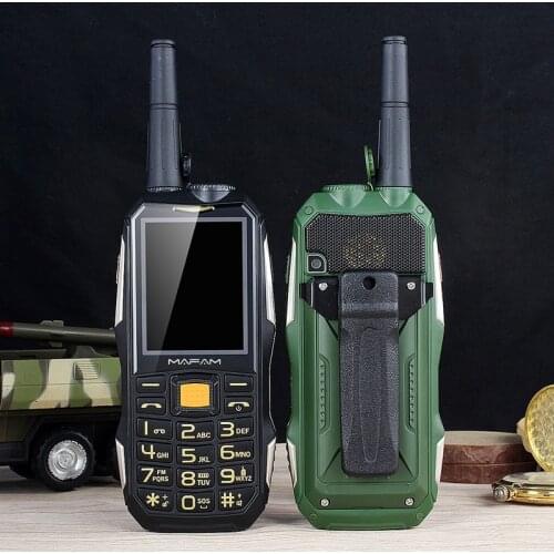 Mafam M2+ Rugged Mobile Phone With Antenna Good Signal UHF Walkie Talkie 1.5W Power Bank Torch Intercom Feature Cellphone