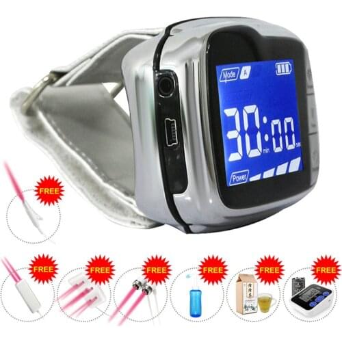 Laser Therapy Wrist Watch Red Light That Helps to Cure Diabetes, Hypertension, Cardiovascular Diseases, to Lower Blood Pressure