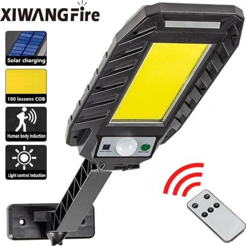 Oversized LED Solar Light PIR Motion Sensor Garden Decoration Street Light Dimmable High Middle and Low Brightness Solar Lamp