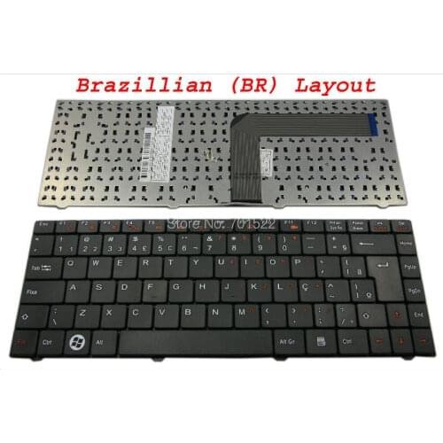 New Laptop keyboard for Teclado Notebook Cce Wm52c T52c T31 J95 Intelbras I22 I210 Black BR Brazilian Version - MP-07G38PA-3603