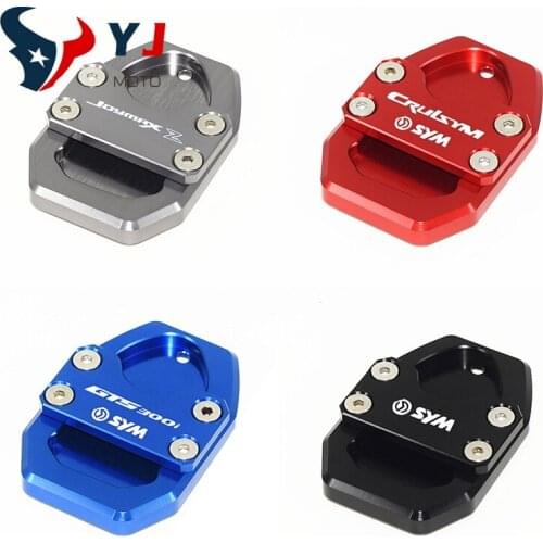 For SYM CRUISYM300 GTS300i Joymax z300 Joymaxz300 Motorcycle CNC Kickstand Foot Side Stand Extension Support Plate Enlarge
