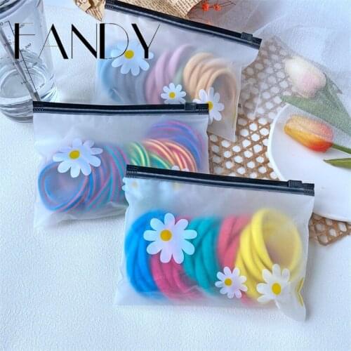 Fashion 10pcs Candy Color Elastic Hairbands for Children Scrunchy Hair Bands Girls Rubber Bands Hair Accessories Headbands