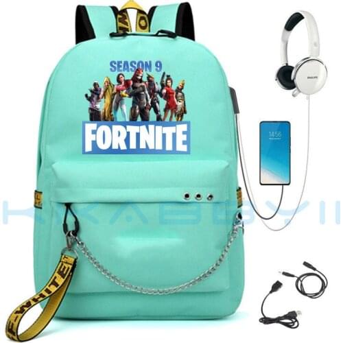 Game FORTNITE Laptop Backpack Men Womens Backpack USB Charging Teenagers School Bag Travel Mochila Infantil