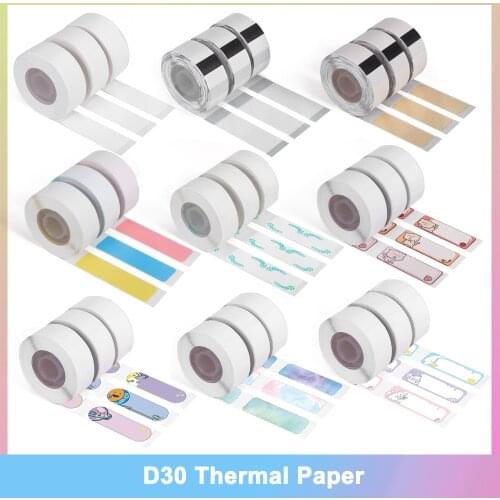Self-Adhesive Thermal Label for Phomemo D30 Thermal Printer Widely Use in Daily Life Waterproof and oil proof Sticker Labels