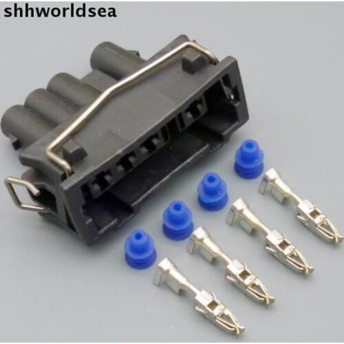 Shhworldsea 4 pin 3.5MM car modified plug auto Oxygen sensor connector automotive waterproof electrical female connector socket
