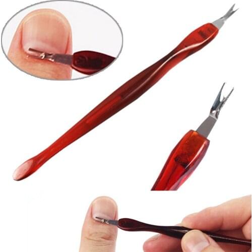 Dead Skin Remover Nail Art Fork Cuticle Remover Nipper Pusher Trimmer Stainless Steel Pedicure Practical Nails Care Nail Tools