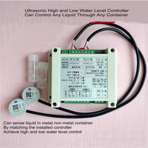 Ultrasonic Liquid Level Sensor Metal Water Tank Water Tower Water Level Controller Automatic Water Pump