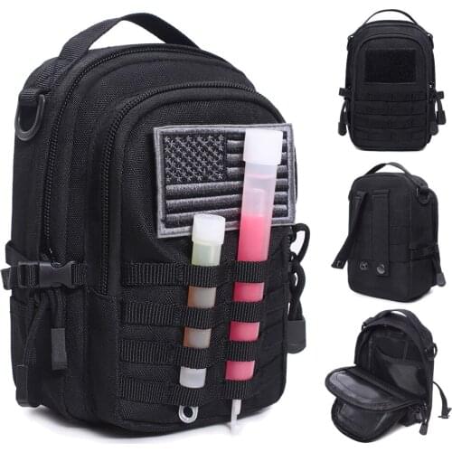 Military Tactical Small Molle Bag Outdoor Hiking Camping Hunting First Aid Kit Tactical Medical Bag EDC Waist Bag Phone Pouch