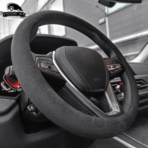 Suede Car Steering Wheel Cover Universal 37-38cm Diameter Soft Contains For Mercedes BMW Audi VW Toyota Honda Nissan Suzuki Kia