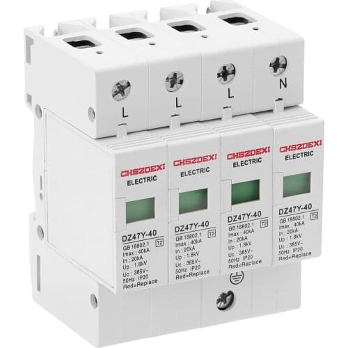 Protective Low-voltage Arrester Device DZ47Y-40KA 385V SPD House Surge Protector 4P Protecting Device Surge Protector