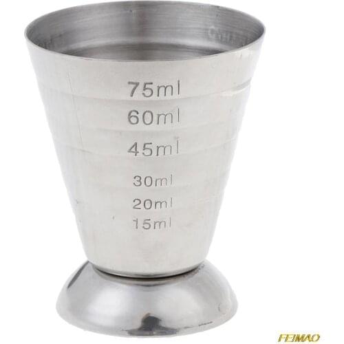 75ml Stainless Steel Metal Measure Cup Drink Tool Shot Ounce Bar Beaker Bar Accessories Bar Tools