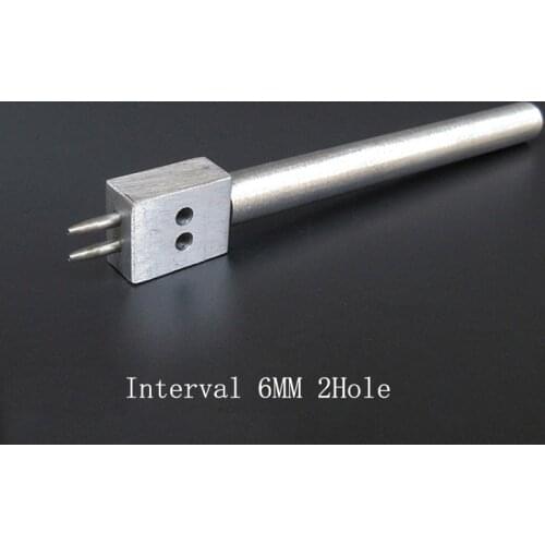 1 Pcs 2/4/6 Hole 6MM Spacing Leather Craft Tools Punch Perforated Round Row DIY Handmade Stitching Accessories