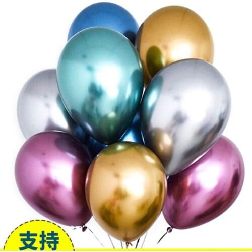 10pcs 5'' Top Quality Metallic Latex Balloon Thick Metal Chrome Alloy Ballon Adult Wedding Birthday Party Decorations Supplies