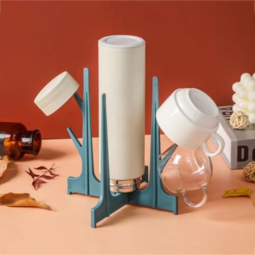 14*13*19cm Kitchen Roll Paper Plastic Storage Rack Foldable Makeup Table Storage Baby Bottle Pacifier Storage Drain Drying Rack