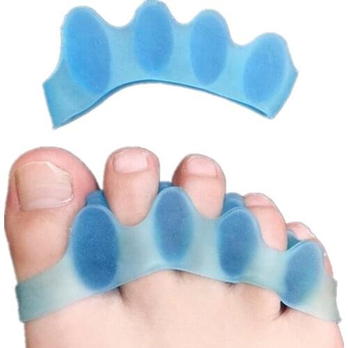 2pcs Silicone Toe Separator Hallux Valgus Adjuster Toes Overlapping Spreader Toe Corrective Orthotics Tool Relief Foot Pain