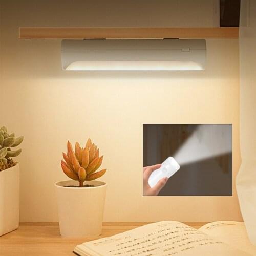 2 In 1 Motion Sensor Led Light For Bedroom Wardrobe Cuisine Rechargeable Night Light With Motion Sensor Built In 1200mAh Battery