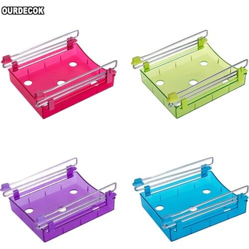 4 Pcs Refrigerator storage box fresh spacer layer multi-purpose storage rack creative kitchen supplies twitch type glove box