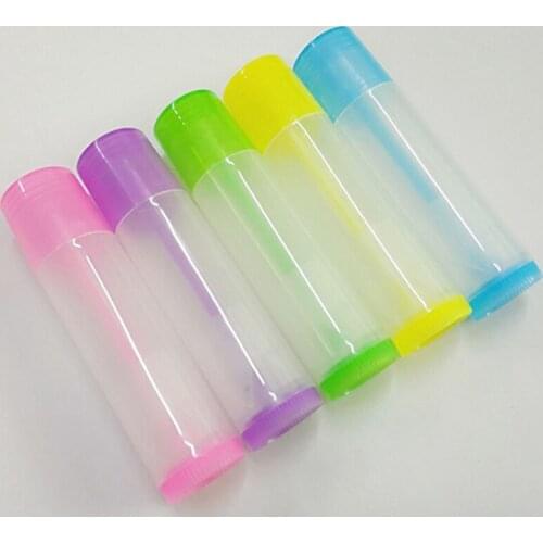 5g DIY Empty Colorful Transparent Lip Balm Cream Lipstick Tube 5ml Mouth Lips Sample Bottle Cosmetic Containers 1000pcs/lot