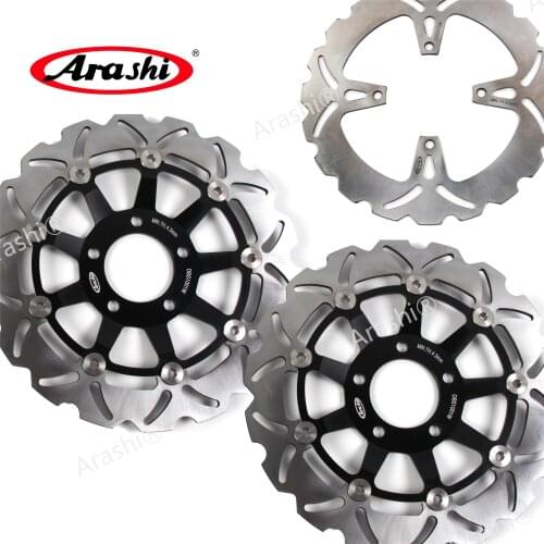 ARASHI Brake Disc For SUZUKI GSX750 1989 - 1992 CNC Front Rear Floating Brake Rotors Fit SUZUKI GSX 750 1991 1990 Gold Aluminum