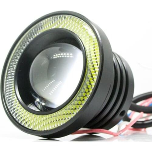 Automotive LED Fog Lamp Angel Eye Circle Gold Cattle Eye Lamp Fish Lens Sunlight Waterproof