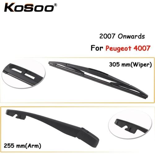 KOSOO Auto Rear Car Wiper Blade For Peugeot 4007,305mm 2007 Onwards Rear Window Windshield Wiper Blades Arm,Car Accessories