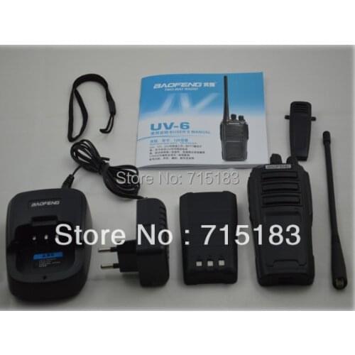 Baofeng UV-6 Dual Band VHF:136-174MHz &UHF:400-470MHz radio set good quality baofeng uv6 portable radios 5W walkie talkies