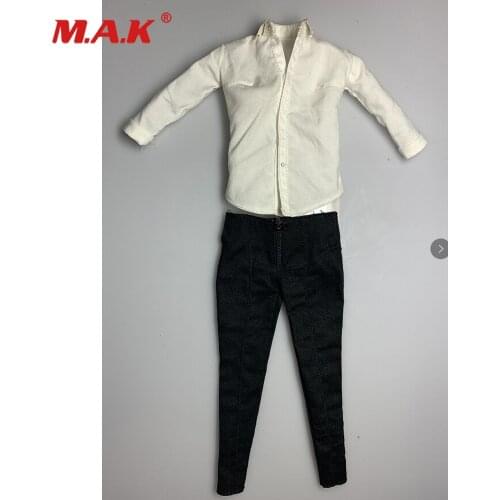 HT original chili clothes white middle-sleeved shirt plus black tights for half-coated body