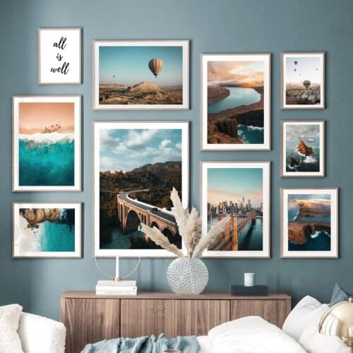 Canyon Lake River New York Beach Landscape Suit Wall Art Canvas Painting Posters And Prints Living Room Nordic Style Decoration