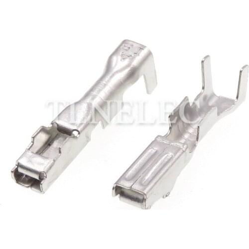 50pcs DJ621-2.3A Automotive Wire Terminal 2.3 Series Female Crimp Non-insulated Terminal Auto Electrical Connector Pins Splice