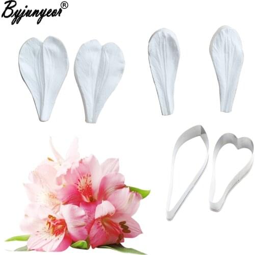 Fondant mold Narcissus&Peruvian lily Sugar Flower Veiner Petals Clay Molds Printing Mould r Clay Tool Mould Caly cs362