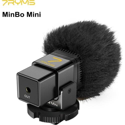 7ryms MinBo Mini Compact Cardioid Conderser On Camera Microphone 3.5mm TRS for Camera Phone Video Recording YouTube Live