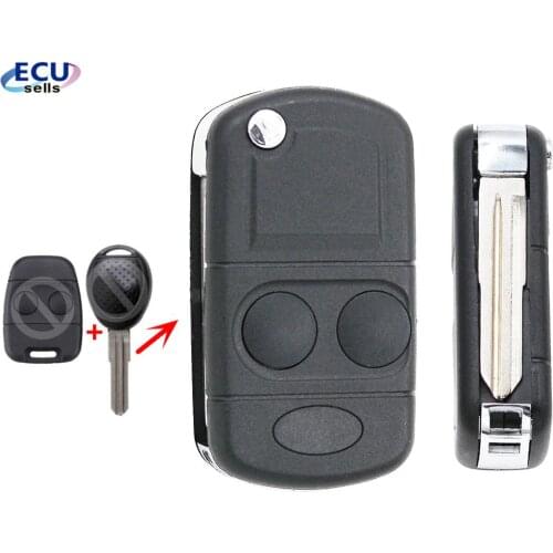2 Button Modified Folding Remote Key Shell For Land Rover Defender Discovery Freelander Rover 100 200 25 400 45 MG TF ZR ZS