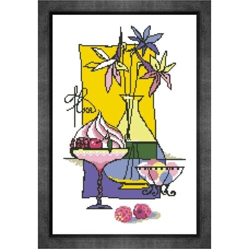 Enjoy icecream cross stitch kits Dreampattern embroidery needlework sets 18ct 14ct 11ct unprint cloth DIY handmade