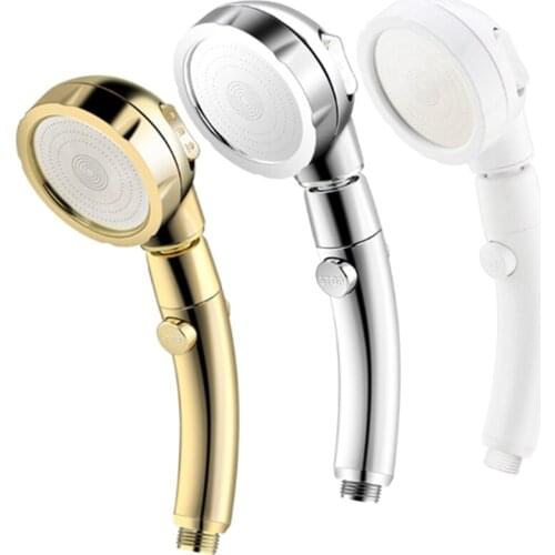 360 Degrees Rotating Shower Head Adjustable Water Saving Shower Head 3 Mode Shower Water Pressure Shower Head With Stop Button