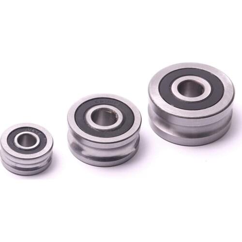 New Arrival 3PCS/Set High Quality material Bearing Steel Roller guide rail U Groove Ball Bearing high running speed Bearings set