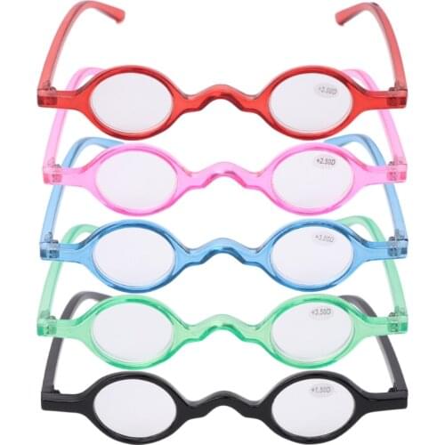 Vintage Small Round Oval Frame Reading Glasses Presbyopia Eyeglasses 1.0 1.5 2.0 2.5 3.0 3.5