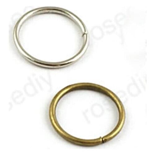 Wholesale 50g 14mm x 1.2mm Imitation Rhodium / Antique Bronze Iron Jump Rings Diy Jewelry Findings about 110 pieces (JM3069)