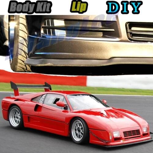 Car Bumper Lip Front Spoiler Skirt Deflector For Ferrari 250 / 288 GTO Tune Car Modified Body Kit VIP Hella Flush Lips