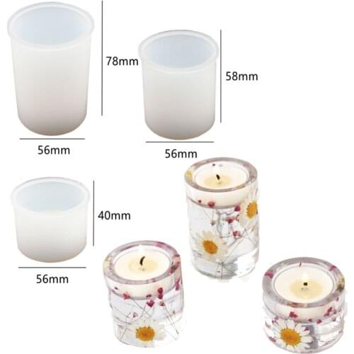 Candlestick Aromatherapy Candle Tray Ornaments Silicone Mold UV Epoxy Resin Silicone Mould handmade Jewelry Making Tool