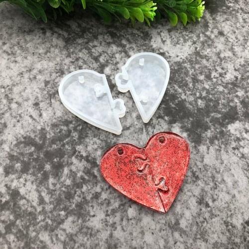 1pcs Transparent UV Love Locks For Lovers Pendant Liquid Silicone Mold Resin Jewelry Mold For DIY Jewelry Accessories Making