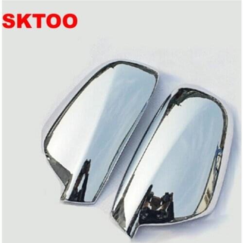 SKTOO For 2004-2012 Peugeot 307 CC SW 407 Door Side Wing Mirror Chrome Cover Rear View Cap Accessories 2pcs per Set Car Stying