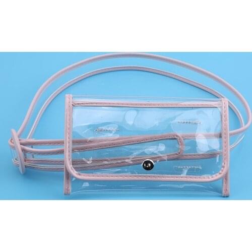 2020 Girls PVC Transparent Waist Bags with Belt Jelly Candy Color Bags Small Phone Card Handbag Designer Purse
