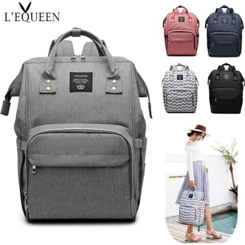 Lequeen Diaper Bags Large Capacity Waterproof Backpack Travel Bag Baby Bags For Mom On Sale Nylon Travelbag Stroller Bag