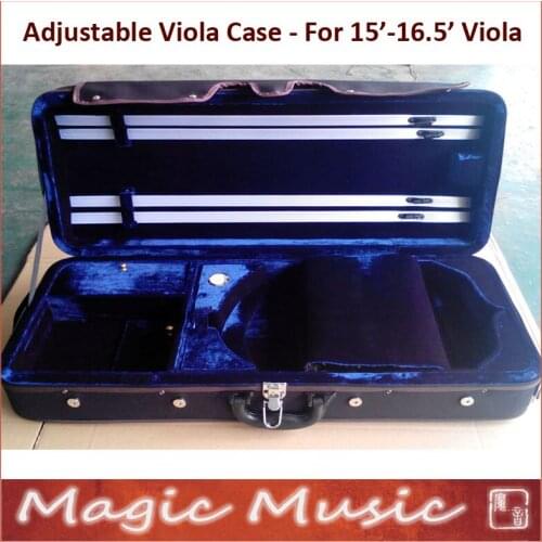 New Arrival! Black Adjustable Canvas Viola Case Universal for 15' to 16.5' Violas, High Quality & Sturdy, Upgrade Price USD30