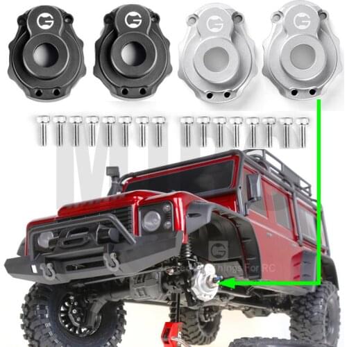 2pcs Metal Axle Cover Protect Cap For 1/10 Rc Crawler Car Trx-4 Trx 4 Metal Turns To Cover Door Bridge Cover TRAXXAS #8251