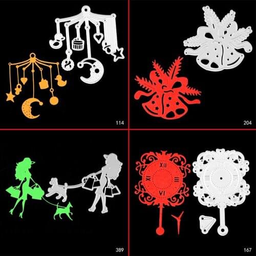 ZhuoAng Bell/Timepiece/Flag/Moon Cutting Dies For DIY Scrapbooking Decoretive Embossing Stencial DIY Decoative Card Die Cutter