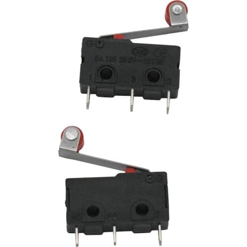 10 x Roller Lever Arm PCB Terminals Micro Limit Switch Normal Close/Open Switch KW12-3 Switches 5A Long life 1 million life