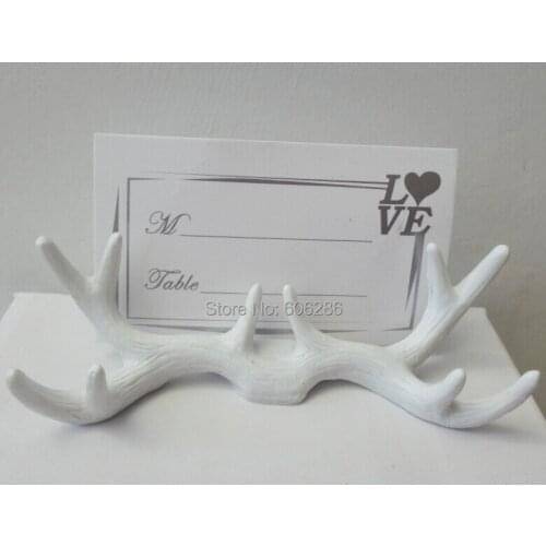 100pcs/LOT Wedding Decoration Resin Antler Place Card Holder for wedding favors supplies