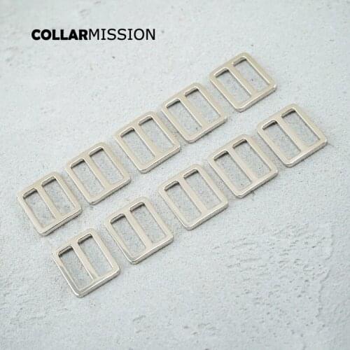 25mm bright color metal slider Tri-Glid for bag cat dog leash backpacks accessory silver RZK25Y