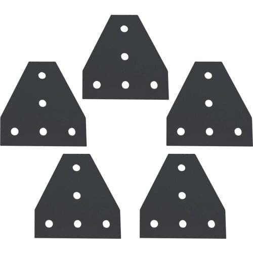 5PCS 3D Printer Aluminum T Shaped 5 Hole 60x60x4mm Joining Plate for 2020 v-slot/T-slot Aluminum Extrusion